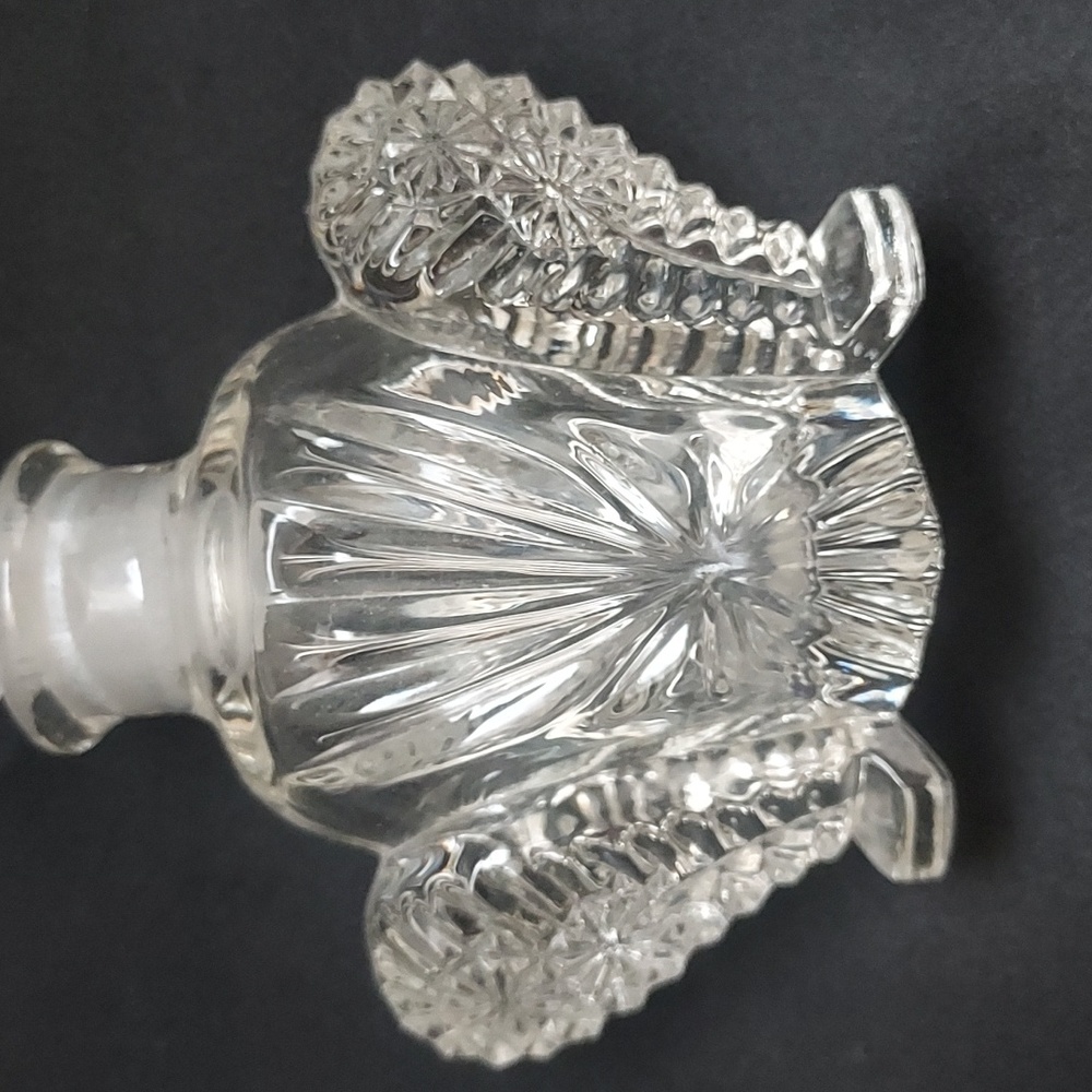 Vintage imperial glass perfume bottle cut crystal Art deco art nouveau - Picture 4 of 13
